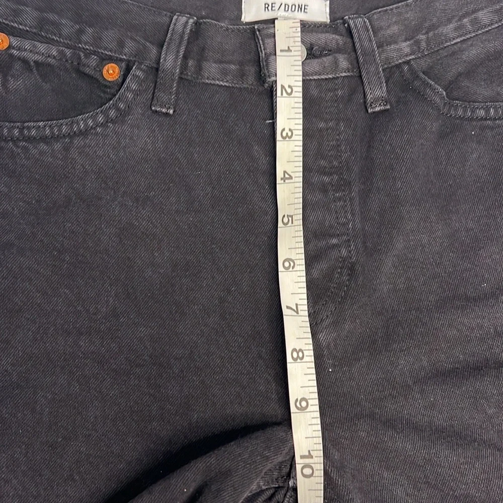 RE/DONE SKINNY BOOT BLACK RAW HEM JEANS 26